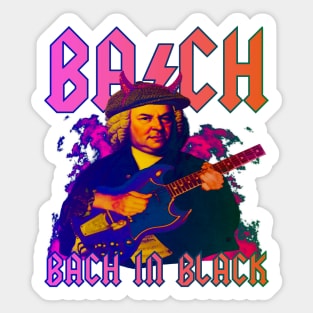 BACH Tie Dye - Bach In Black - Johann Sebastian Bach Psychedelic 60's 70's Rock Band Sticker